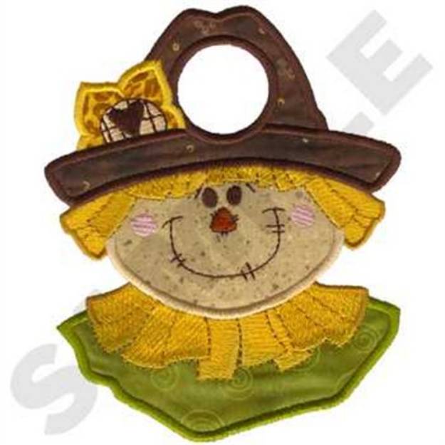 Picture of Scarecrow Towel Topper Machine Embroidery Design