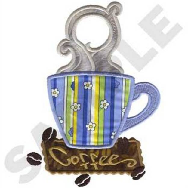 Picture of Coffee Towel Topper Machine Embroidery Design