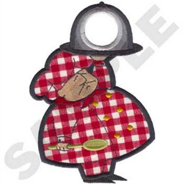 Picture of Fat Chef Towel Topper Machine Embroidery Design