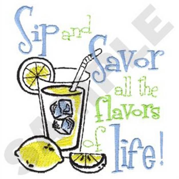 Picture of Sip And Savor Machine Embroidery Design