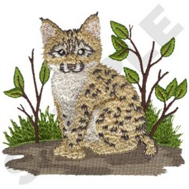 Picture of Baby Bobcat Machine Embroidery Design