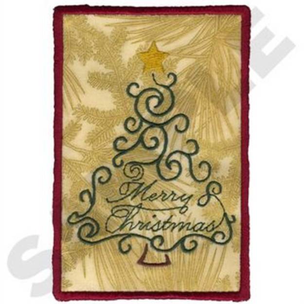 Picture of Merry Christmas Applique Machine Embroidery Design