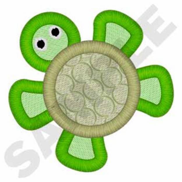 Picture of Green Turtle Machine Embroidery Design