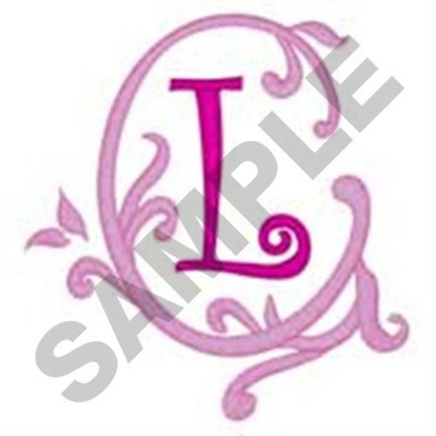 Picture of Pink Scroll L Machine Embroidery Design