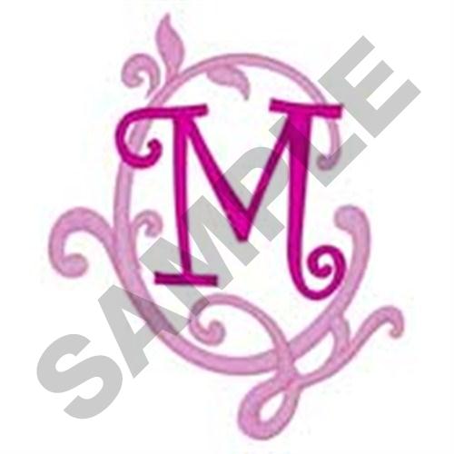 Pink Scroll M Machine Embroidery Design