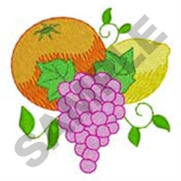 Picture of Small Fruit Corner Machine Embroidery Design