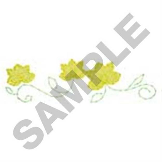 Picture of Small Flowers Border Machine Embroidery Design