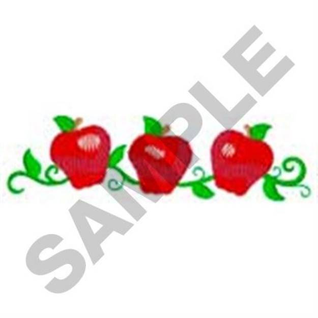 Picture of Apple Border Machine Embroidery Design