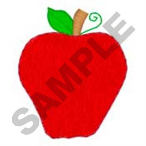 Picture of Small Apple Corner Machine Embroidery Design