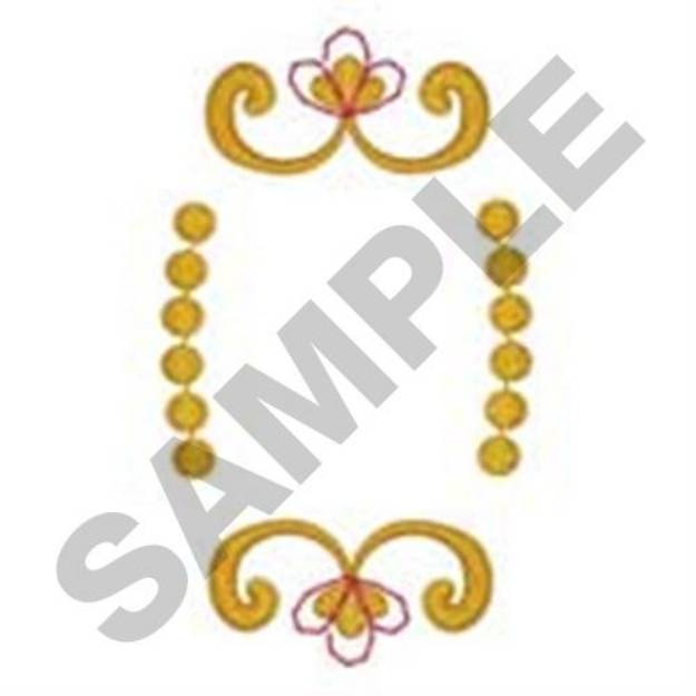 Picture of Small Monogram Corner Machine Embroidery Design