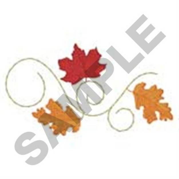 Picture of Small Leaf Corner Machine Embroidery Design