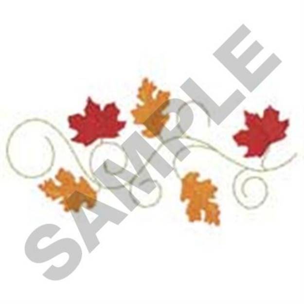 Picture of Swirl Leafs Border Machine Embroidery Design