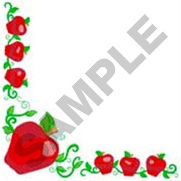 Picture of Tablecloth Apple Corner Machine Embroidery Design