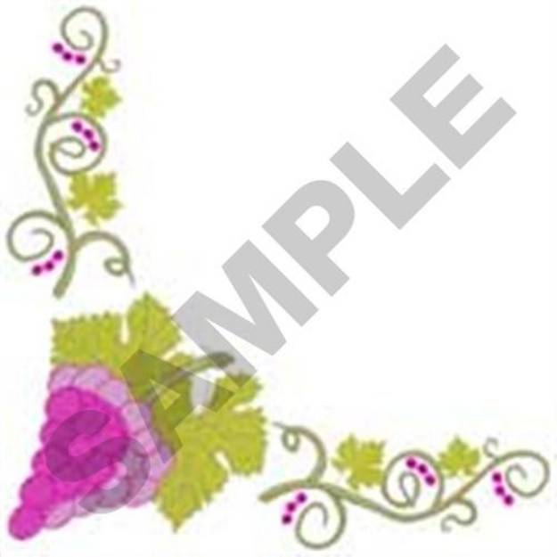 Picture of Tablecloth Wine Corner Machine Embroidery Design