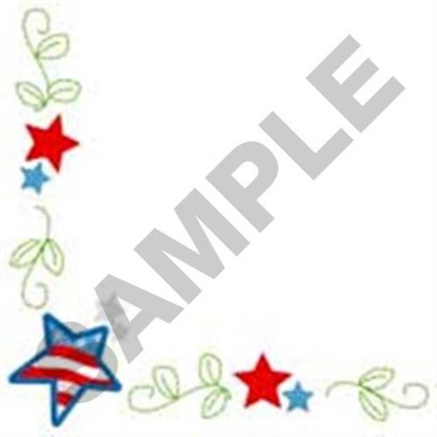 Picture of Napkin Star Corner Machine Embroidery Design