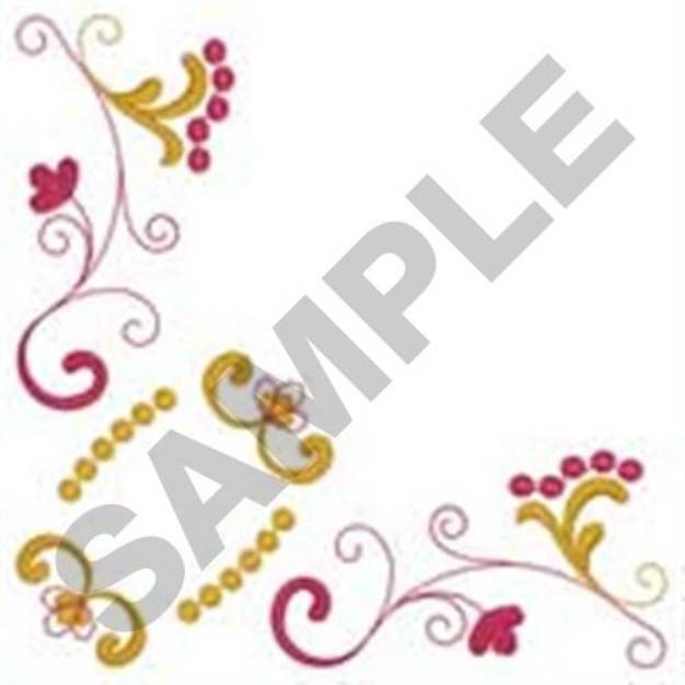 Picture of Napkin Monogram Corner Machine Embroidery Design