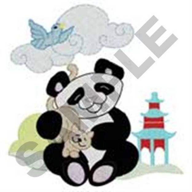 Picture of Panda Bird & Kitty Machine Embroidery Design