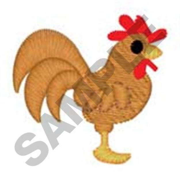 Picture of Rooster Accent Machine Embroidery Design