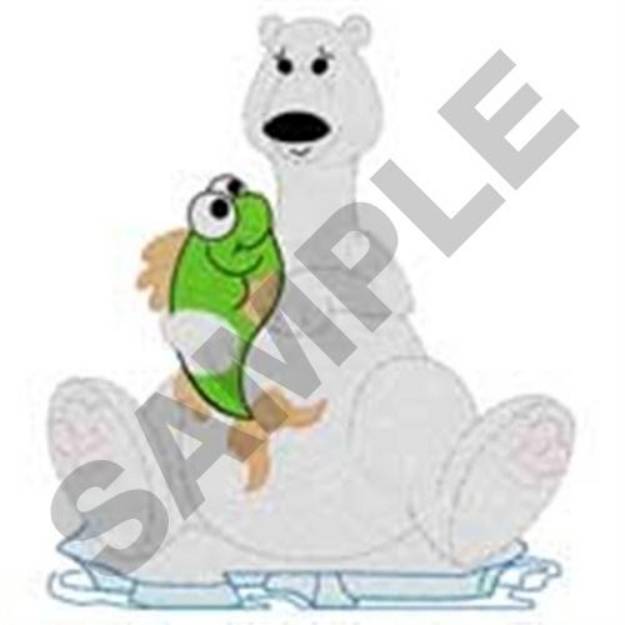 Picture of Fish Catching Bear Machine Embroidery Design