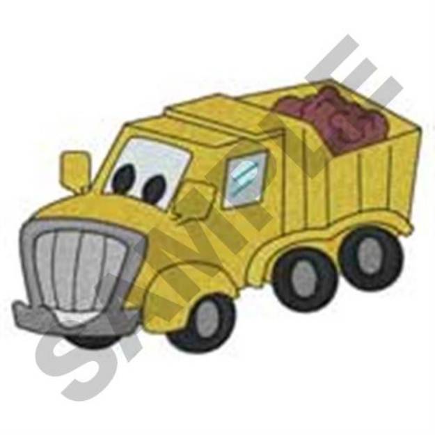 Picture of Smiling Dump Truck Machine Embroidery Design