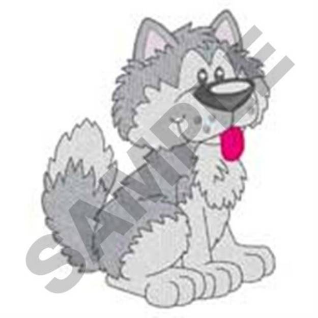 Picture of Husky Pup Machine Embroidery Design