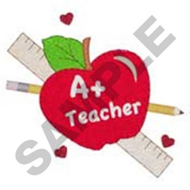 Picture of A+ Teacher Machine Embroidery Design