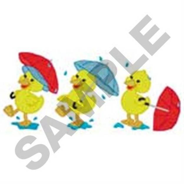 Picture of 3 Lil Ducks Machine Embroidery Design