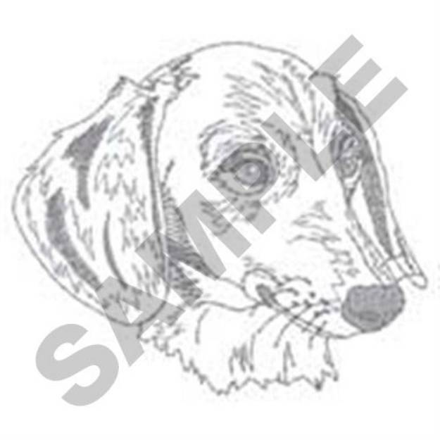 Picture of Dachshund Head Machine Embroidery Design