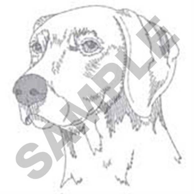 Picture of Weimaraner Head Machine Embroidery Design