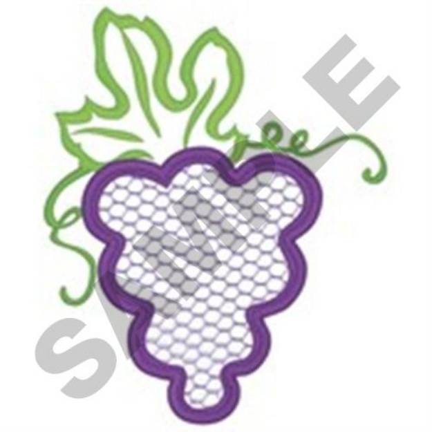 Picture of Grapes Applique Machine Embroidery Design