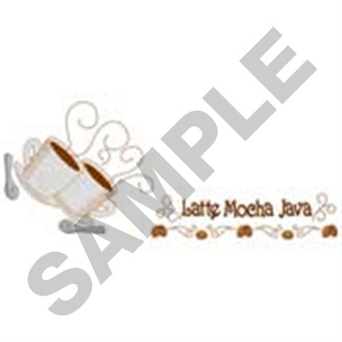 Latte Mocha Java Machine Embroidery Design