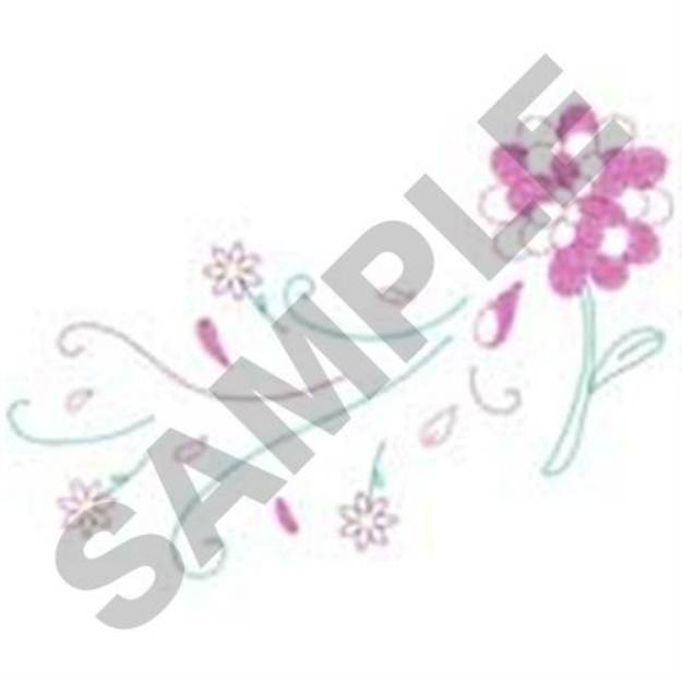 Picture of Flower Swirl Machine Embroidery Design