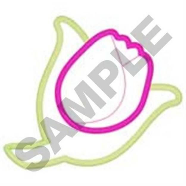 Picture of Tulip Applique Machine Embroidery Design