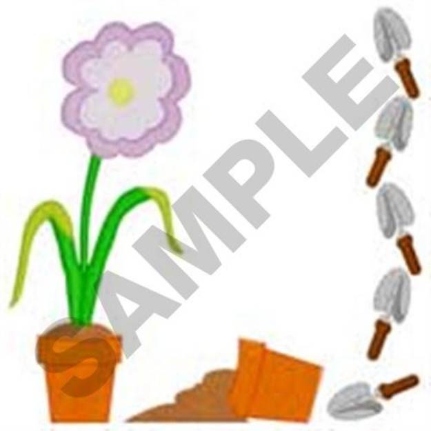 Picture of Flower Pots Machine Embroidery Design