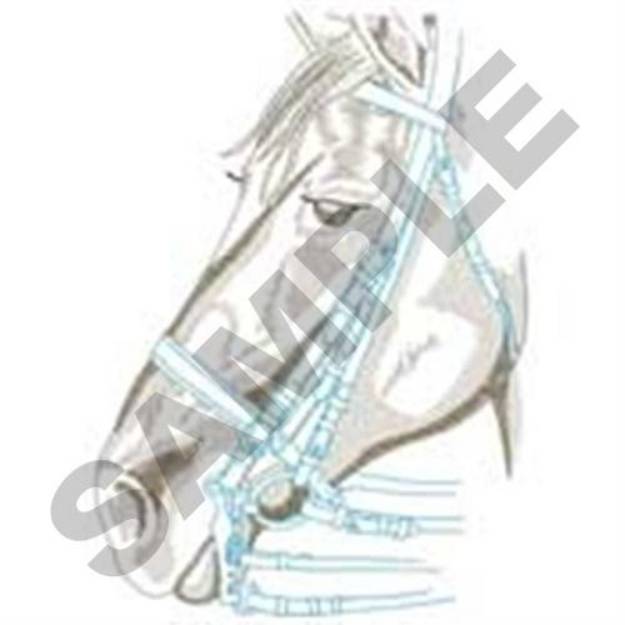 Picture of Bridled Horse Head Machine Embroidery Design