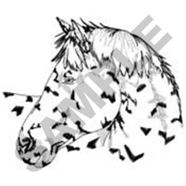 Picture of Appaloosa Head Machine Embroidery Design