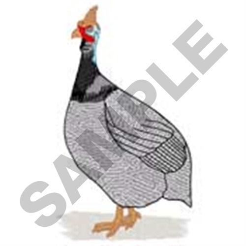 Guinea Fowl Machine Embroidery Design