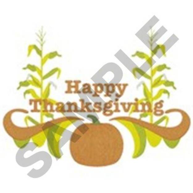 Picture of Happy Thanksgiving Machine Embroidery Design