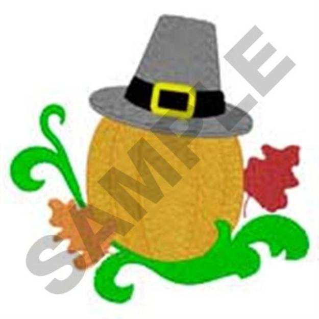 Picture of Pilgrim Pumpkin Machine Embroidery Design