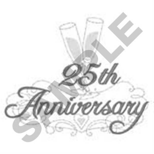 Picture of 25th Anniversary Machine Embroidery Design