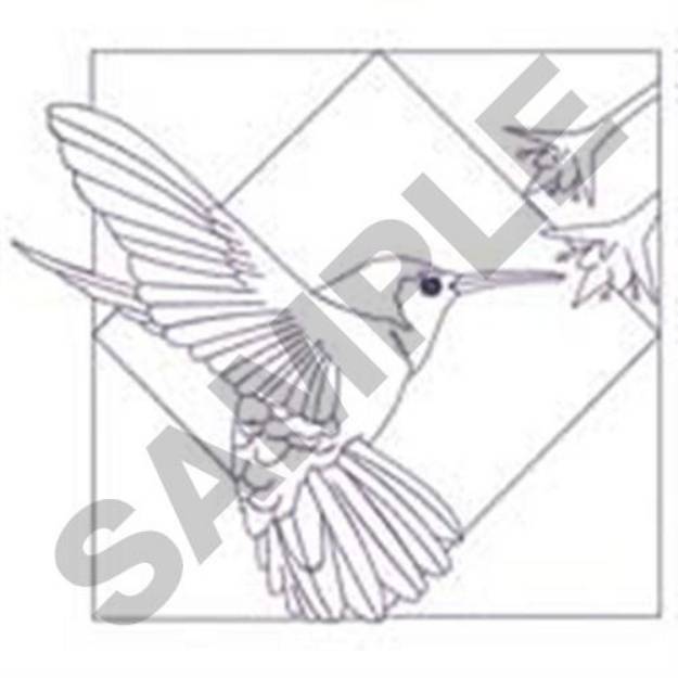 Picture of Hummingbird Quilt Machine Embroidery Design