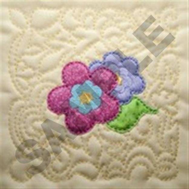 Picture of Flowers Quilt Machine Embroidery Design