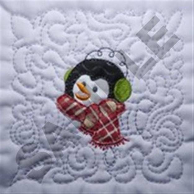 Picture of Penguin Quilt Machine Embroidery Design