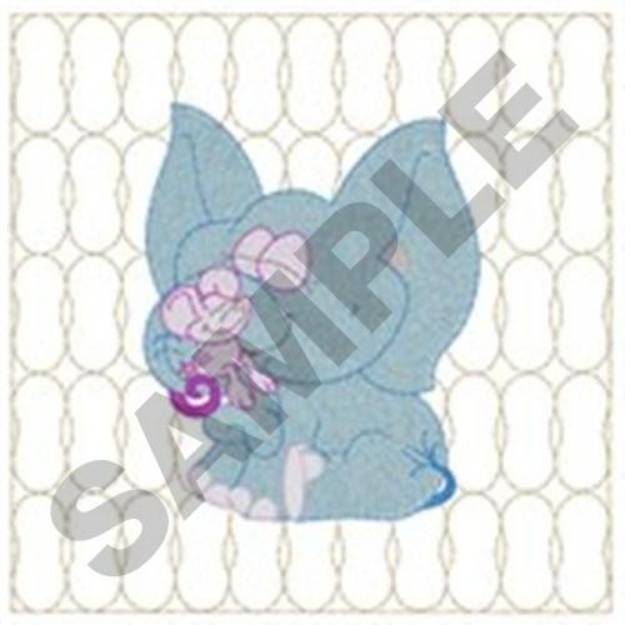 Picture of Elephant Mouse Quilt Machine Embroidery Design