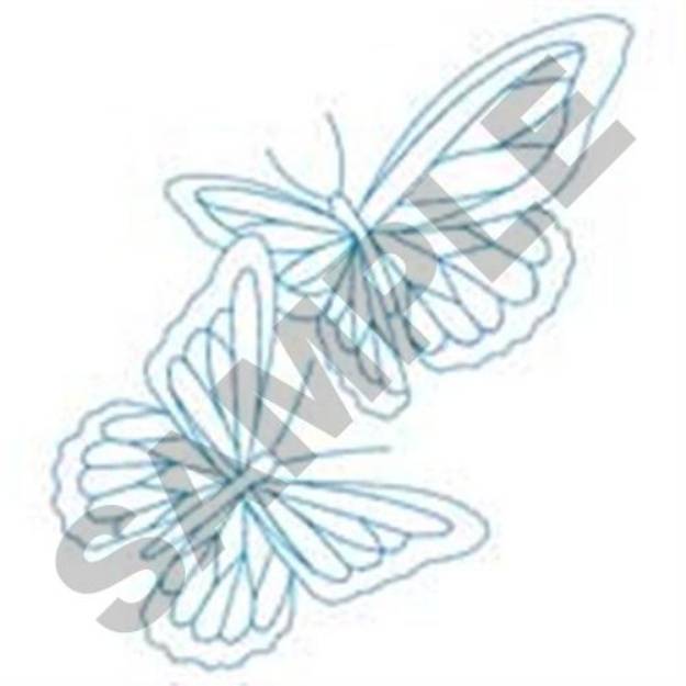 Picture of Butterflies Flying Machine Embroidery Design