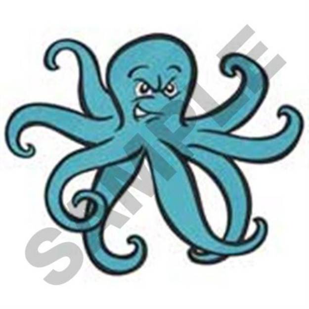 Picture of Angry Octopus Machine Embroidery Design