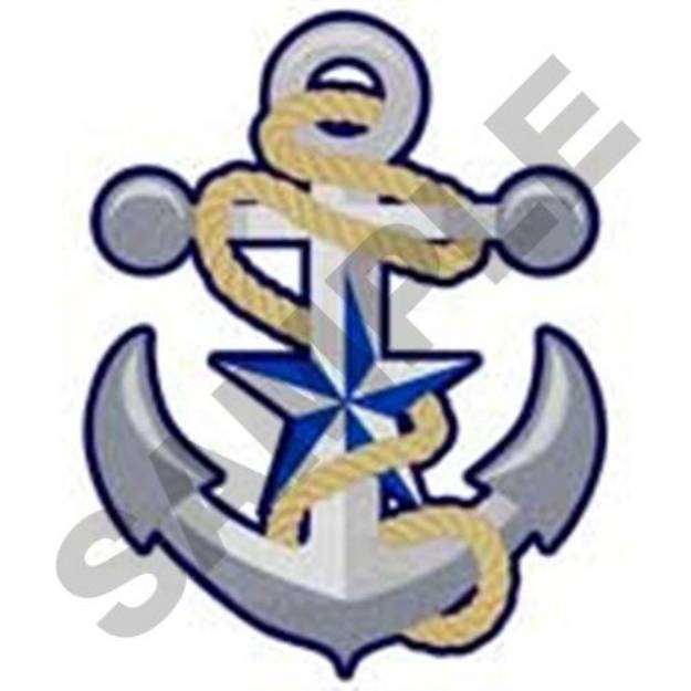 Picture of Ship Anchor Machine Embroidery Design