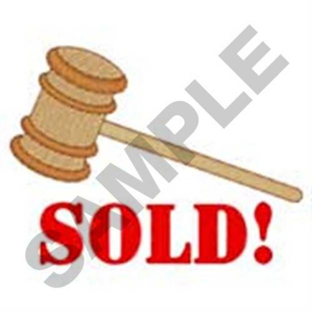 Picture of Auctioneer Mallet Machine Embroidery Design