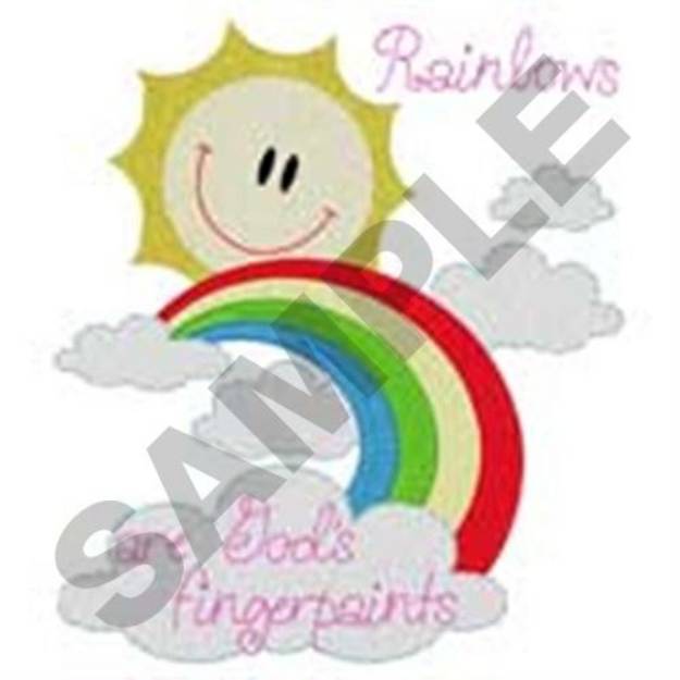 Picture of Rainbow Fingerprints Machine Embroidery Design