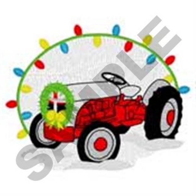 Picture of Tractor Scene Machine Embroidery Design